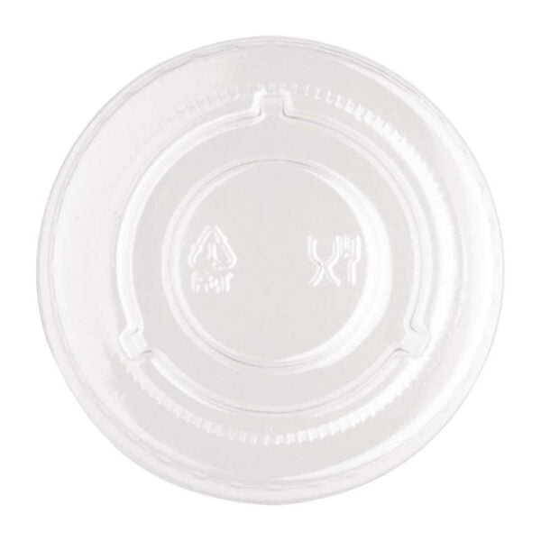 Fiesta Recyclable PET Bagasse Cup Lids Clear (Pack of 1000) - Image 7