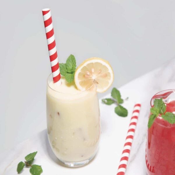Fiesta Compostable Individually Wrapped Paper Smoothie Straws Red Stripes (Pack of 250) - Image 4