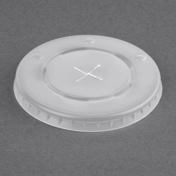 Fiesta Recyclable Polystyrene Lids for 12oz Cold Paper Cups 80mm (Pack of 1000) - Image 1