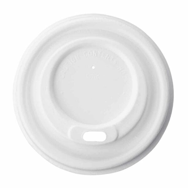 Fiesta Compostable Bagasse Coffee Cup Lids 225ml / 8oz (Pack of 1000) - Image 2