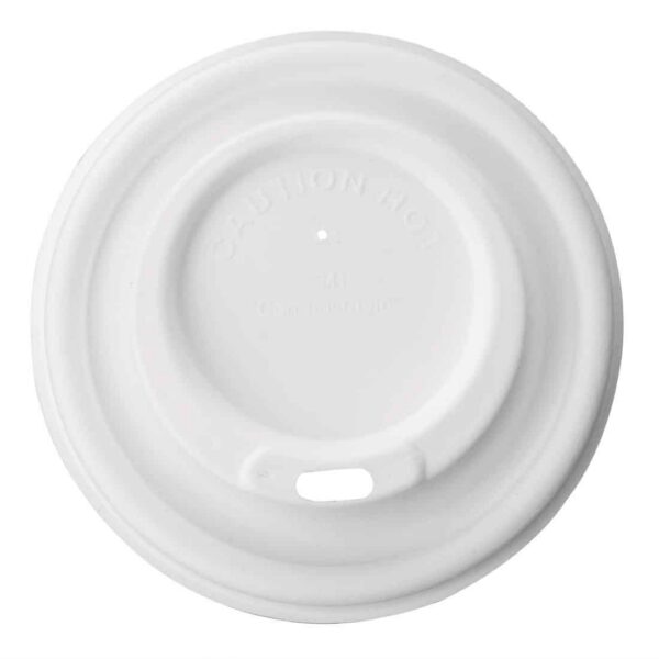 Fiesta Compostable Bagasse Coffee Cup Lids 340ml / 12oz (Pack of 1000) - Image 2