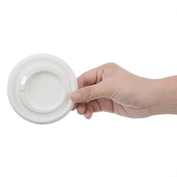 Fiesta Compostable Bagasse Coffee Cup Lids 340ml / 12oz (Pack of 1000) - Image 4