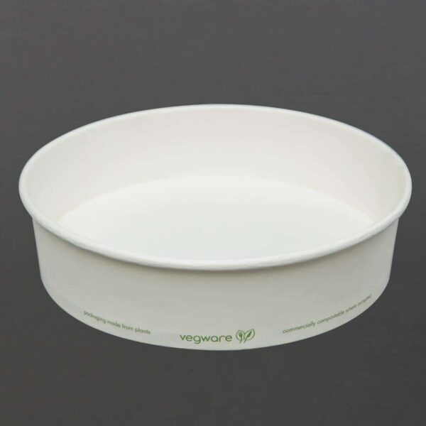 Vegware 185-Series Compostable Bon Appetit Wide PLA-lined Paper Food Bowls 26oz (Pack of 300) - Image 7
