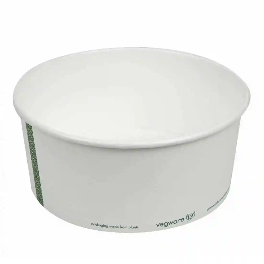 Vegware 185-Series Compostable Bon Appetit Wide PLA-lined Paper Food Bowls 48oz (Pack of 300) - Image 2