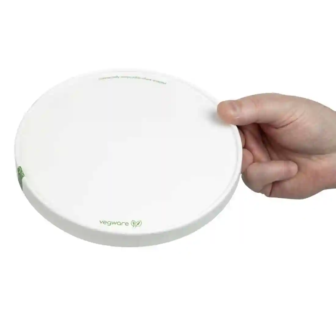 Vegware 185-Series Compostable Bon Appetit Wide PLA-lined Paper Food Bowl Lid (Pack of 300) - Image 4