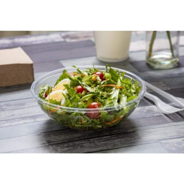Vegware 185-Series Compostable Bon Appetit Wide PLA Salad Bowls 24oz (Pack of 300) - Image 8