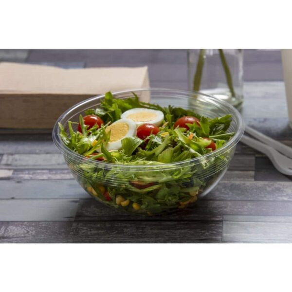 Vegware 185-Series Compostable Bon Appetit Wide PLA Salad Bowls 32oz (Pack of 300) - Image 7
