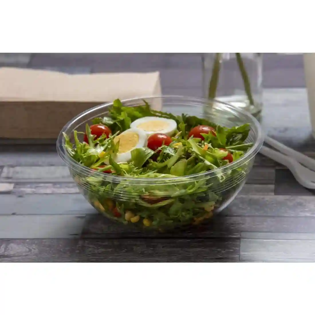 Vegware 185-Series Compostable Bon Appetit Wide PLA Salad Bowls 32oz (Pack of 300) - Image 6