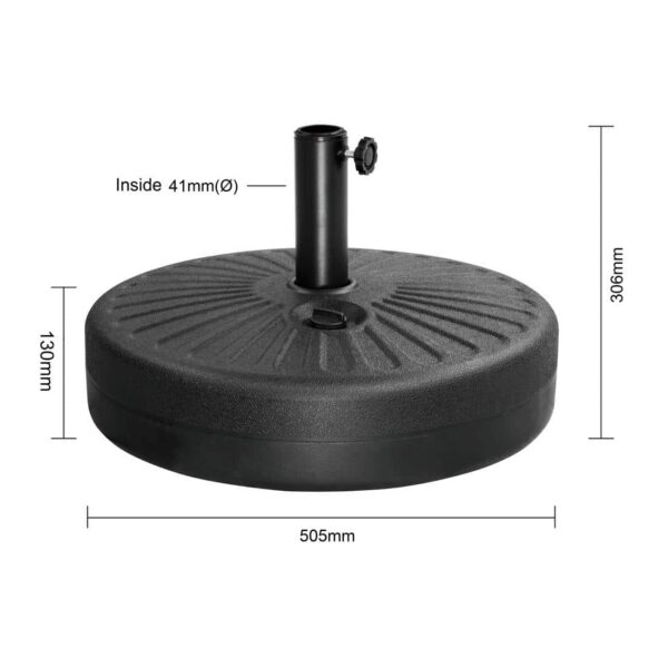 Bolero Parasol Base Black - 20Ltr - Image 6