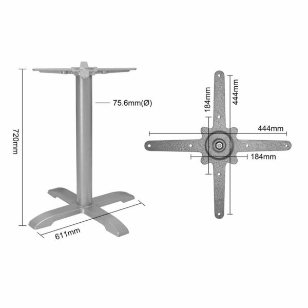 Bolero Cast Iron Table Base Grey - Image 6