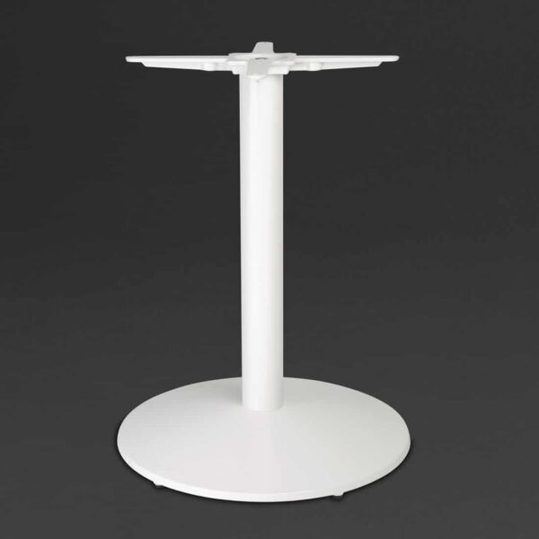 Bolero Cast Iron Round Table Base White - Image 2