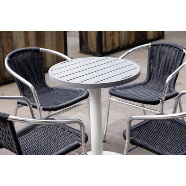 Bolero Cast Iron Round Table Base White - Image 11