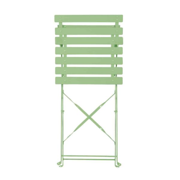 Bolero Perth Light Green Pavement Style Steel Folding Chairs (Pack of 2) - Image 3