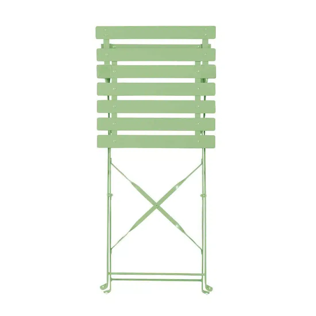 Bolero Perth Light Green Pavement Style Steel Folding Chairs (Pack of 2) - Image 2