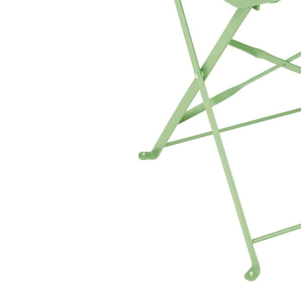 Bolero Perth Light Green Pavement Style Steel Folding Chairs (Pack of 2) - Image 4