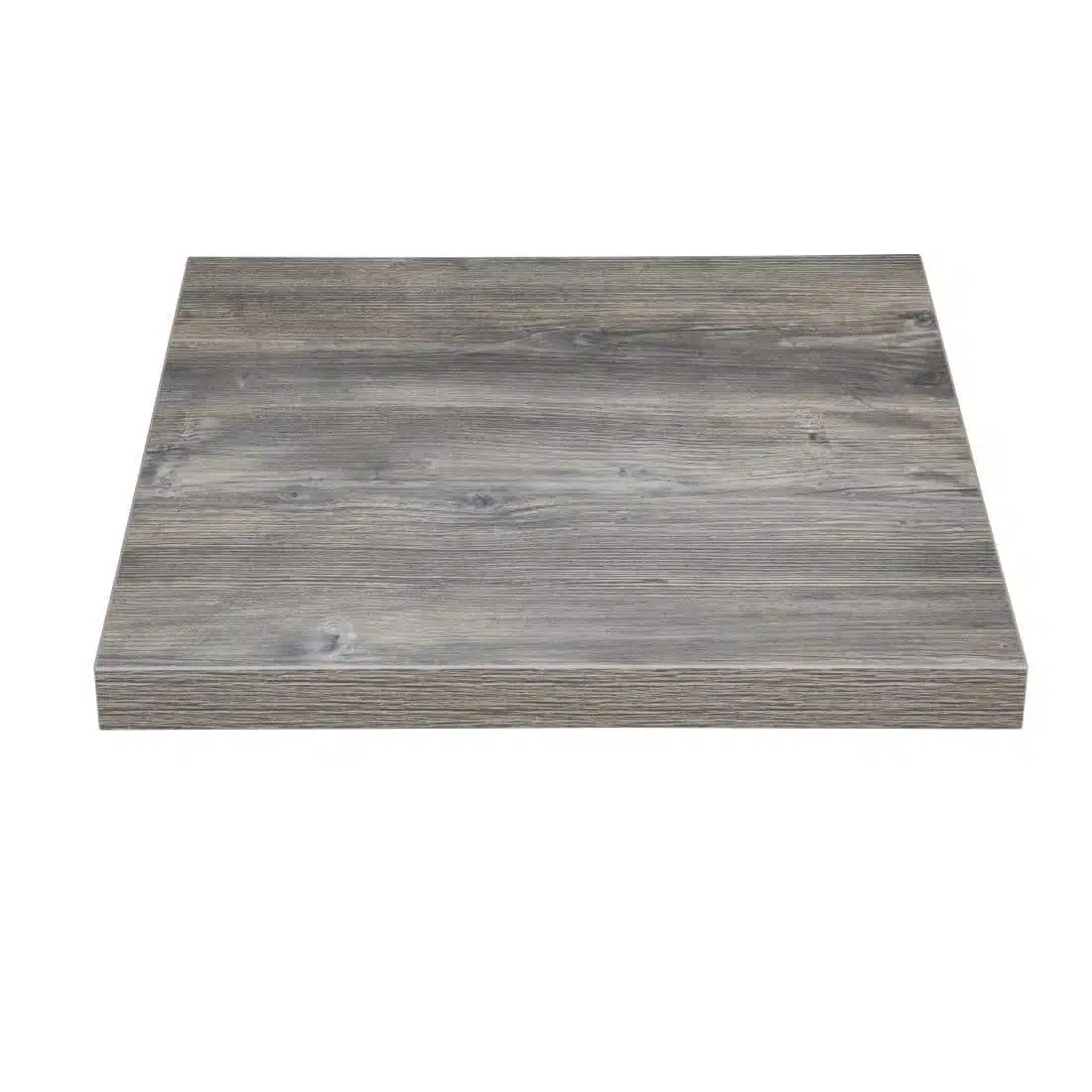 Bolero Pre-Drilled Square Melamine Table Top Ash Grey 600mm - Image 1