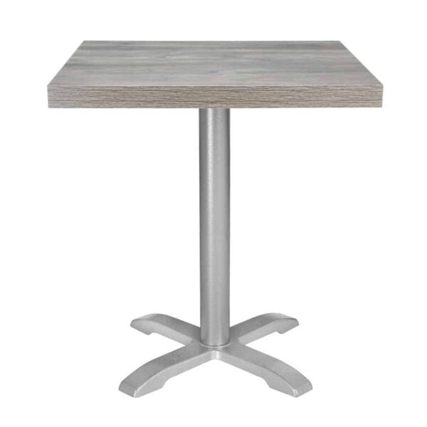 Bolero Pre-Drilled Square Melamine Table Top Ash Grey 600mm - Image 6