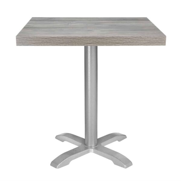 Bolero Pre-Drilled Square Melamine Table Top Ash Grey 700mm - Image 4