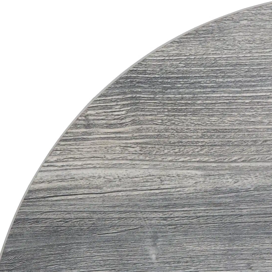 Bolero Pre-Drilled Round Melamine Table Top Ash Grey 600mm - Image 4