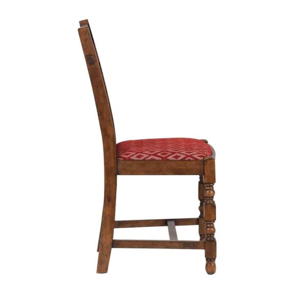 Mayfair Dining Chair with Red Diamond Padded Seat (Pack of 2) - Image 3