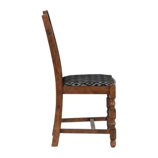 Mayfair Dining Chair with Black Diamond Padded Seat (Pack of 2) - Image 3