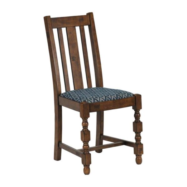 Mayfair Dining Chair with Blue Diamond Padded Seat (Pack of 2) - Image 2