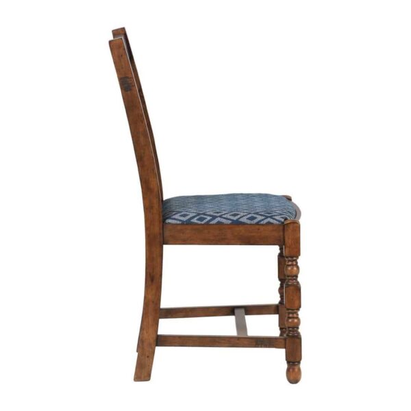 Mayfair Dining Chair with Blue Diamond Padded Seat (Pack of 2) - Image 3
