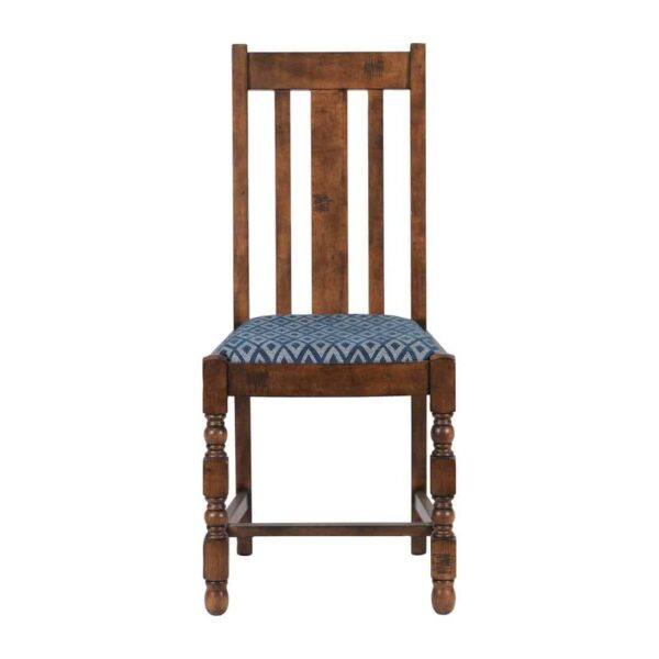 Mayfair Dining Chair with Blue Diamond Padded Seat (Pack of 2) - Image 4