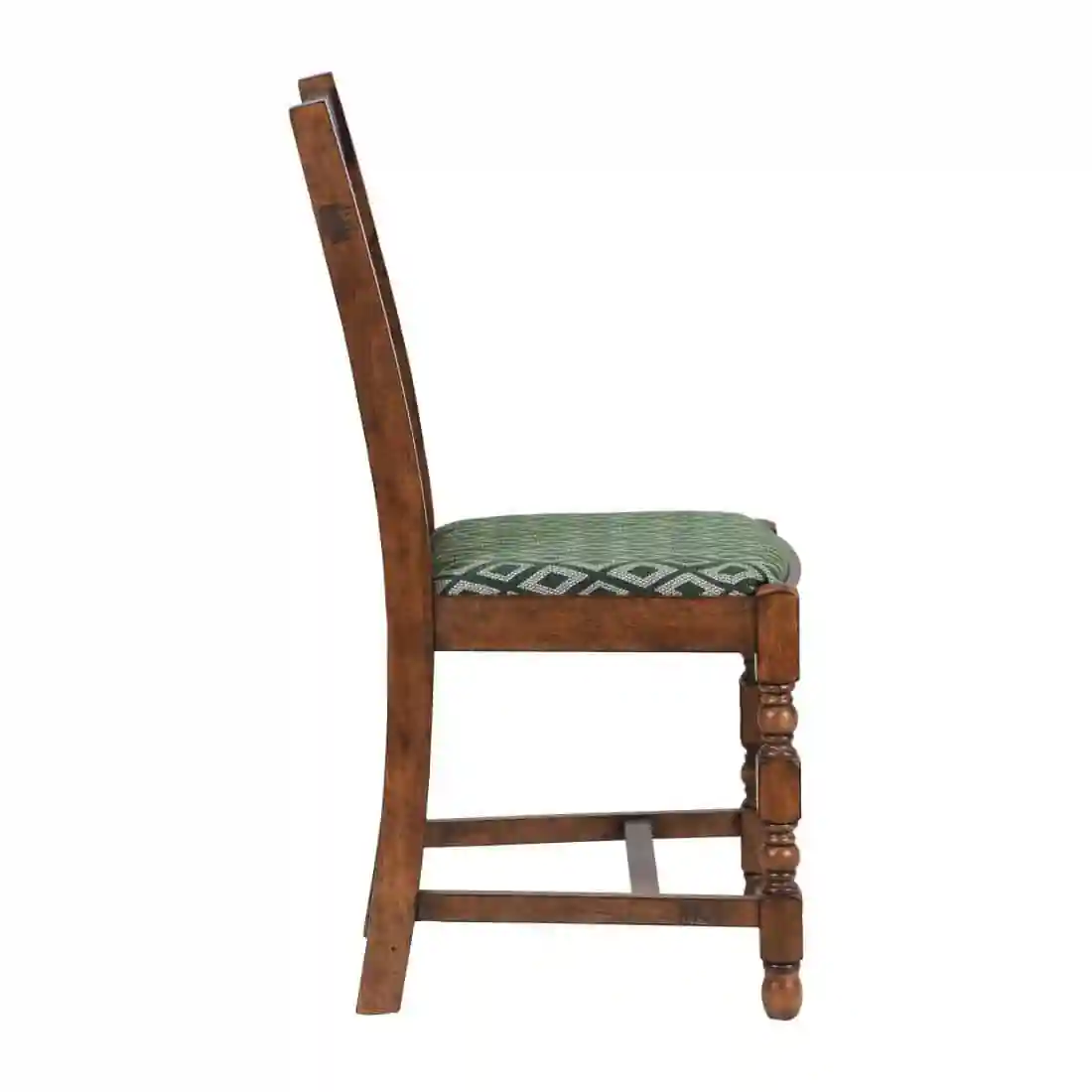 Mayfair Dining Chair with Green Diamond Padded Seat (Pack of 2) - Image 2