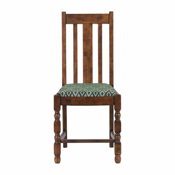 Mayfair Dining Chair with Green Diamond Padded Seat (Pack of 2) - Image 4