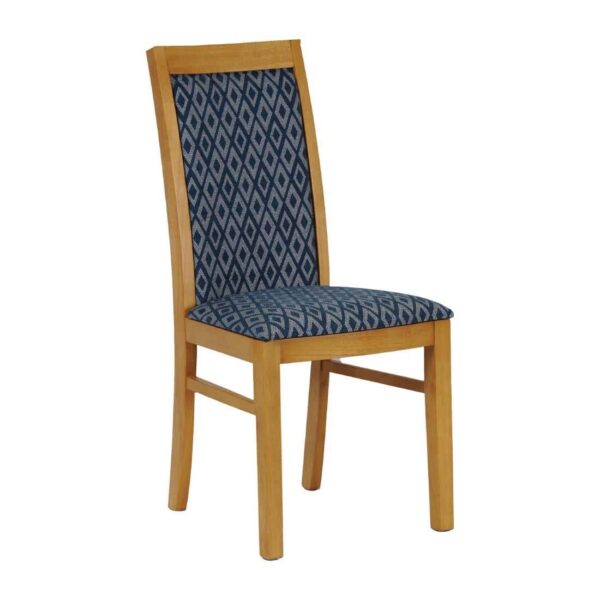 Brooklyn Padded Back Soft Oak Dining Chair with Black Diamond Padded Seat and Back (Pack of 2) - Image 2