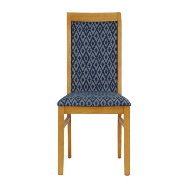 Brooklyn Padded Back Soft Oak Dining Chair with Black Diamond Padded Seat and Back (Pack of 2) - Image 3
