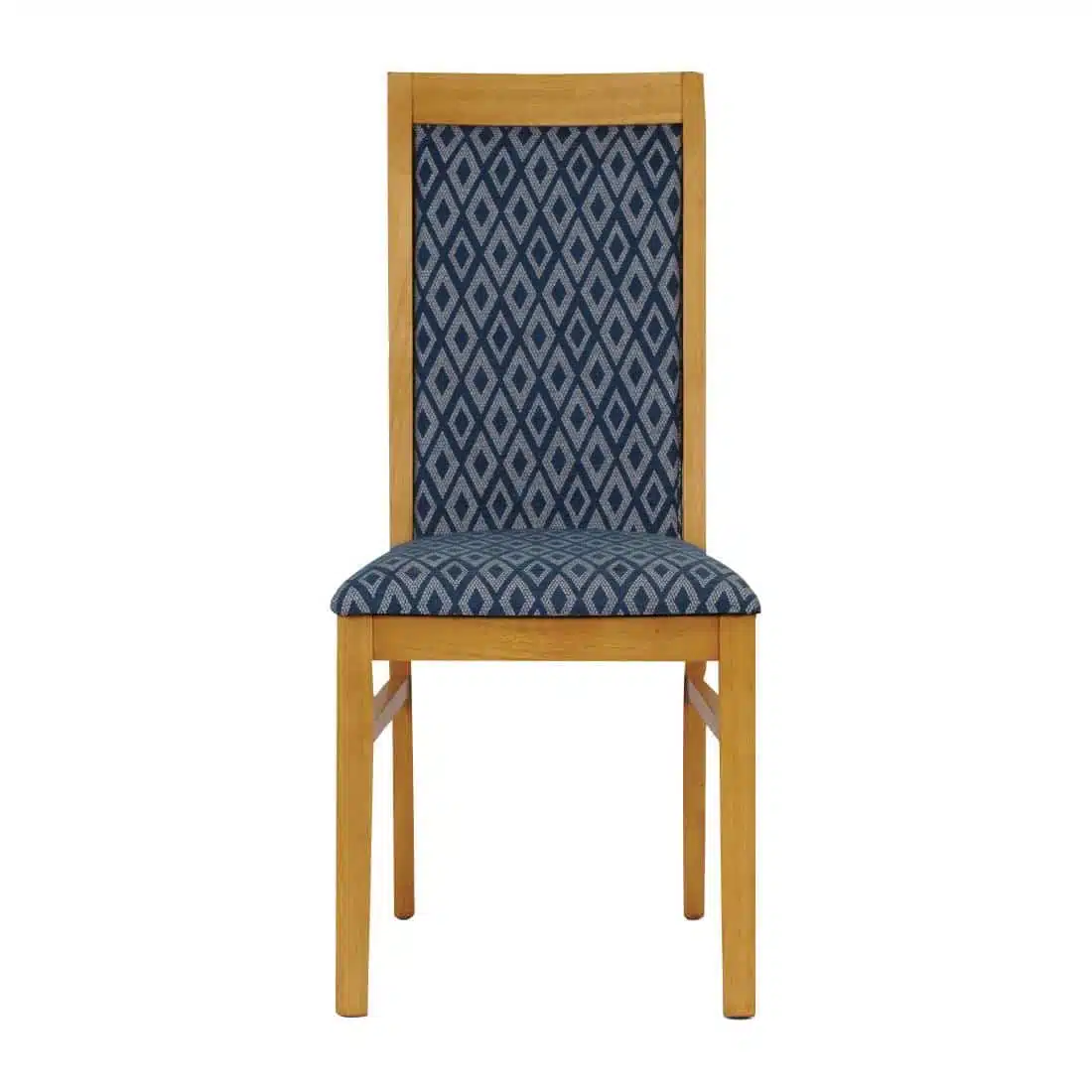 Brooklyn Padded Back Soft Oak Dining Chair with Black Diamond Padded Seat and Back (Pack of 2) - Image 2