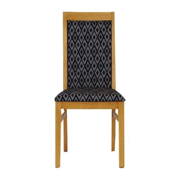 Brooklyn Padded Back Soft Oak Dining Chair with Blue Diamond Padded Seat and Back (Pack of 2) - Image 2