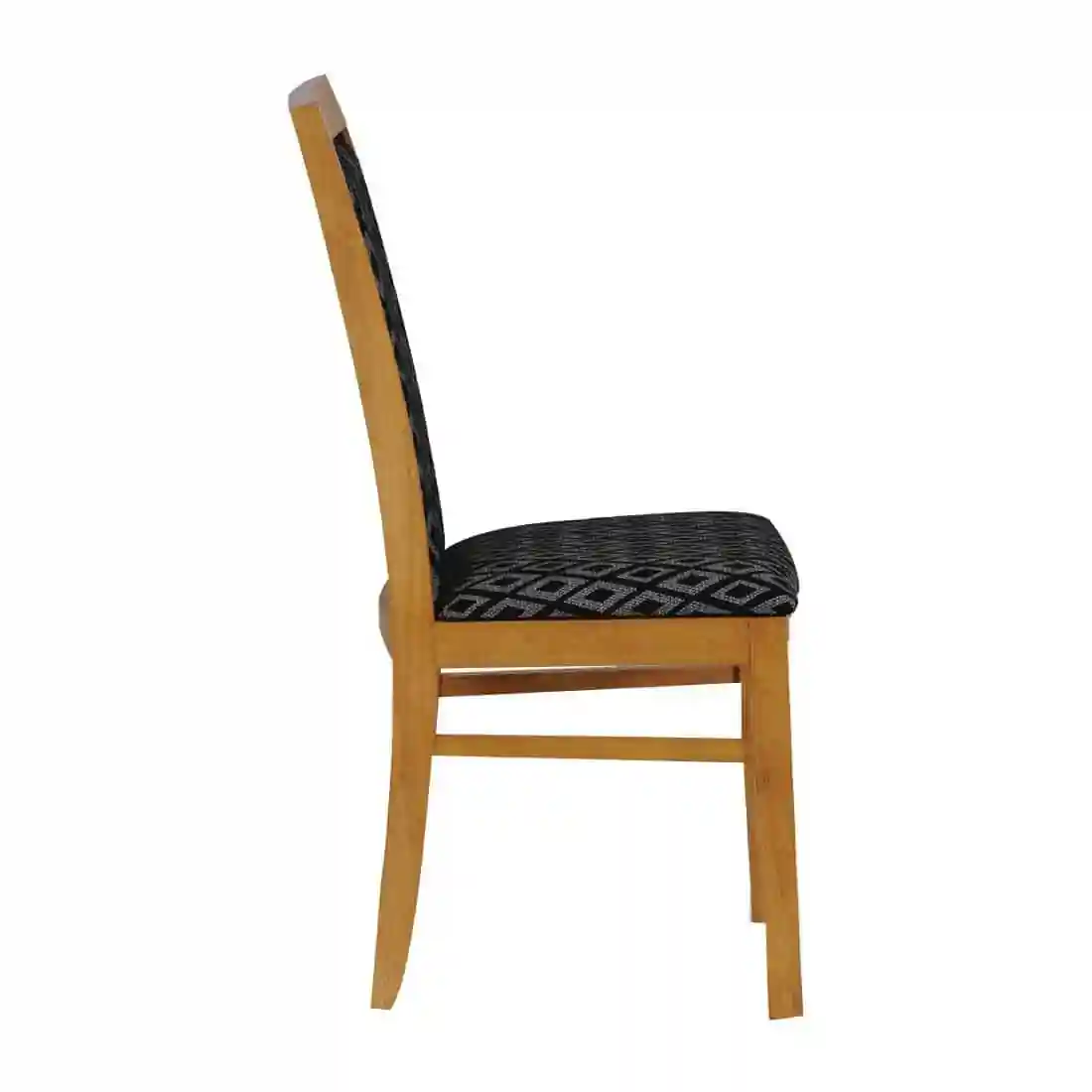 Brooklyn Padded Back Soft Oak Dining Chair with Blue Diamond Padded Seat and Back (Pack of 2) - Image 3