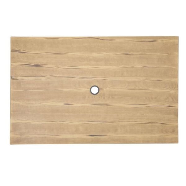 Bolero Complete Outdoor Aluminium Table 120x76x76cm - Light Wood Effect Finish - Image 5