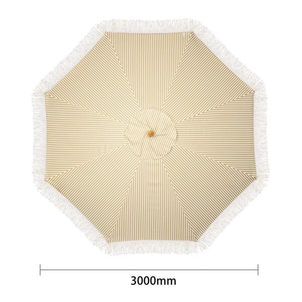 Bolero Sicily Round Striped Parasol 2m Diameter - Image 3