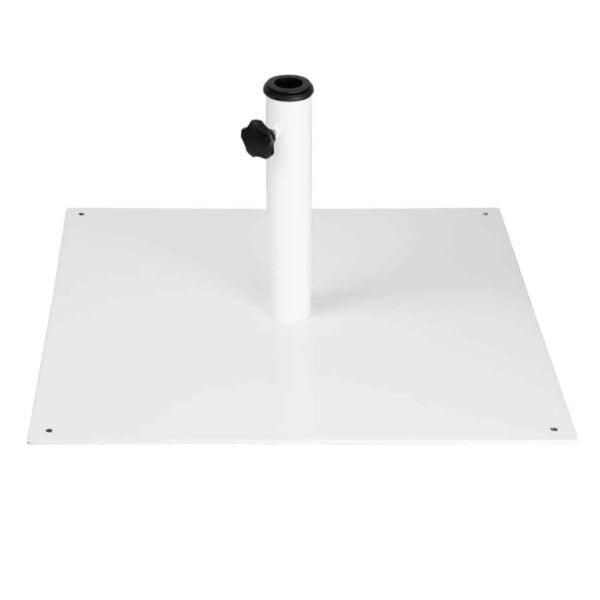 Bolero Flat Metal Parasol Base White - 18kg - Image 2