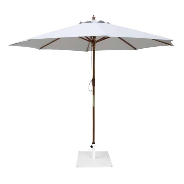 Bolero Flat Metal Parasol Base White - 18kg - Image 6