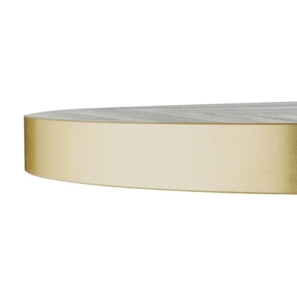 Bolero Pre-Drilled Round Table Top Chevron Design 600mm - Image 5