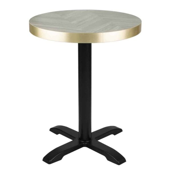 Bolero Pre-Drilled Round Table Top Chevron Design 600mm - Image 7