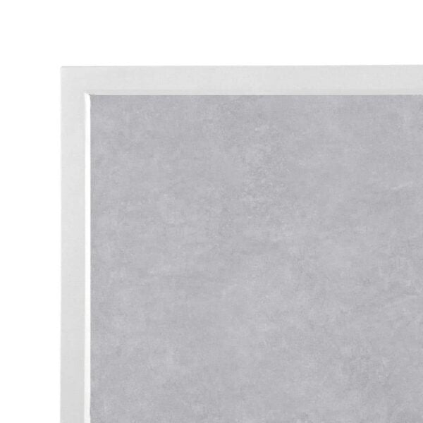Bolero Light Grey Stone Effect Outdoor Tempered Glass Table Top White Trim 700mm - Image 4