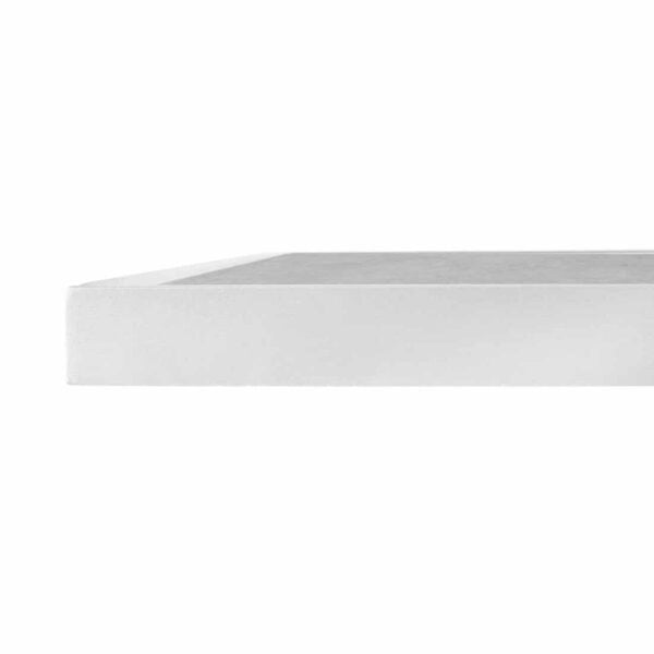 Bolero Light Grey Stone Effect Outdoor Tempered Glass Table Top White Trim 700mm - Image 5
