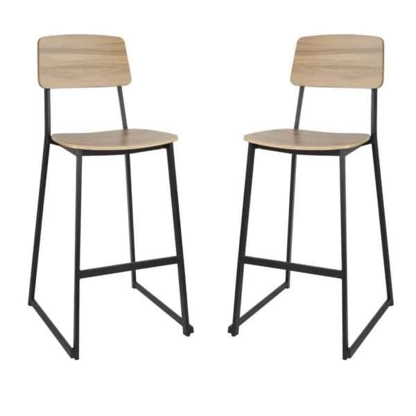 Bolero Beaufort Wooden Interior High Stools (Pack of 2) - Image 8