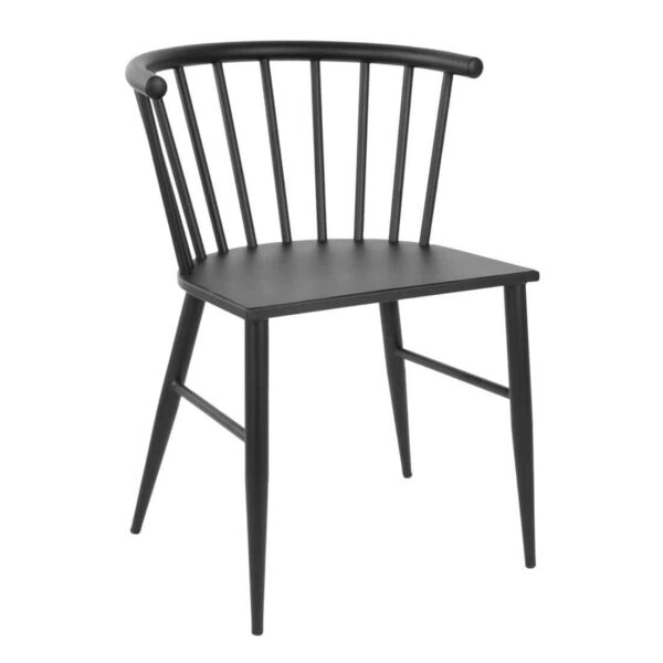 Bolero Harrowdene Black Spindle Chairs (Pack of 2) - Image 2