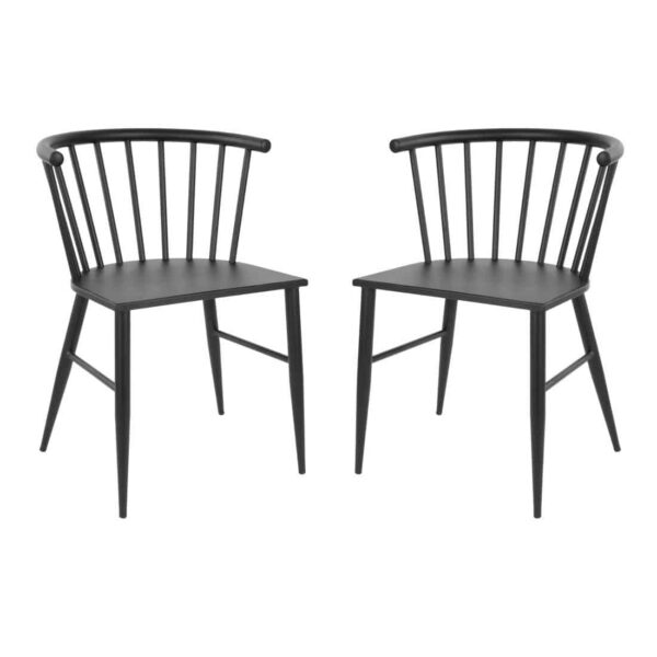 Bolero Harrowdene Black Spindle Chairs (Pack of 2) - Image 6