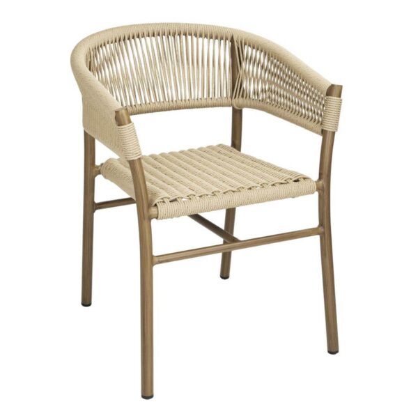 Bolero Florence Natural Rope Twist Wicker Chairs (Pack of 2) - Image 2