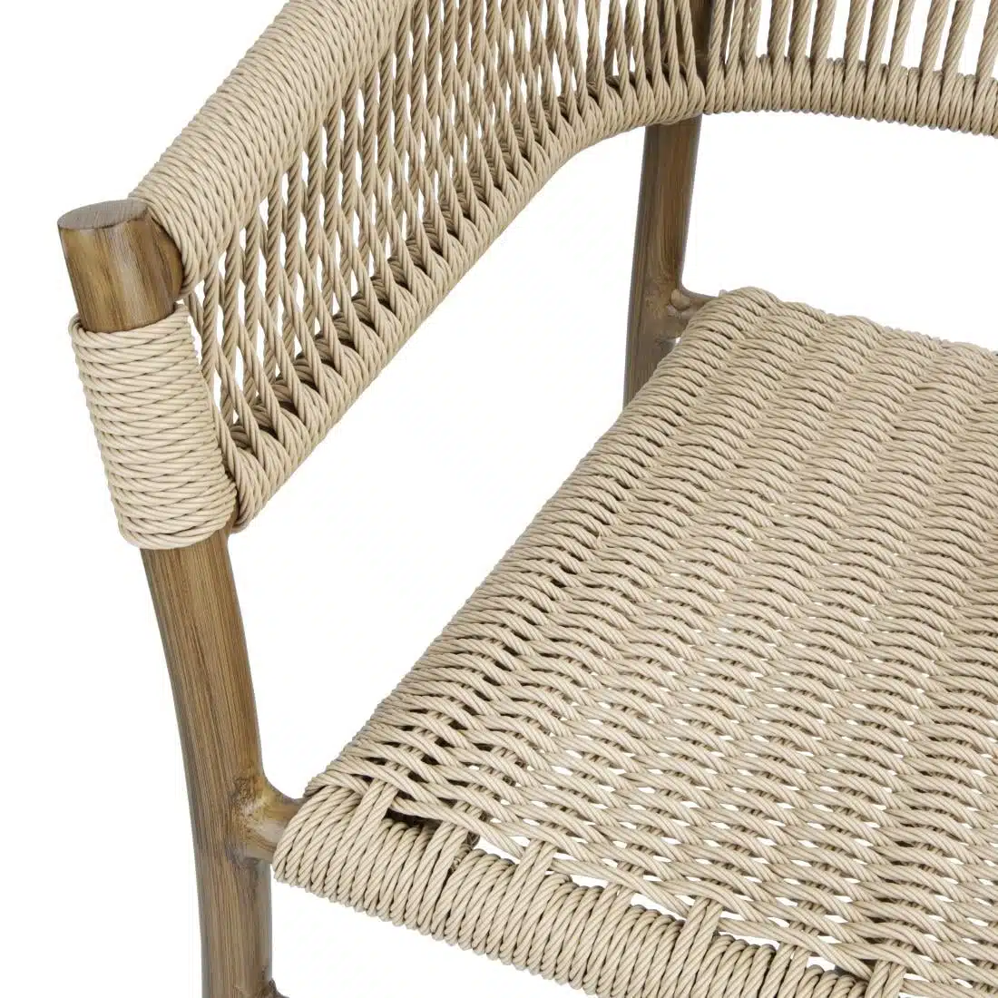 Bolero Florence Natural Rope Twist Wicker Chairs (Pack of 2) - Image 5