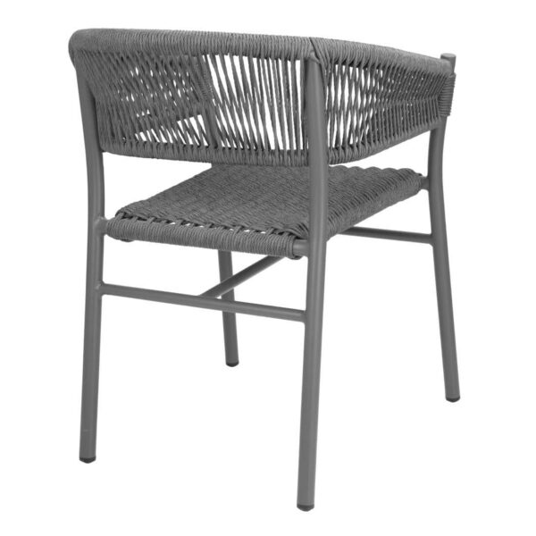 Bolero Florence Grey Mix Rope Twist Wicker Chairs (Pack of 2) - Image 4