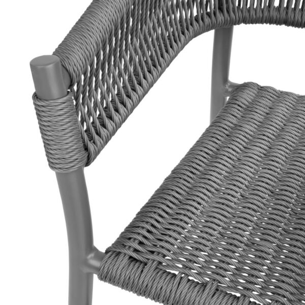 Bolero Florence Grey Mix Rope Twist Wicker Chairs (Pack of 2) - Image 6